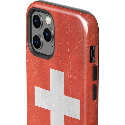 Switzerland Flag Distressed iPhone 12 Pro Max Impact Case